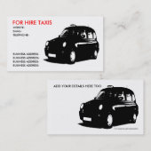 Carte De Visite Taxi de Londres (Devant / Derrière)
