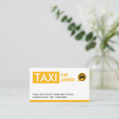 Carte De Visite Taxi Jaune Compteur de Course (Debout devant)