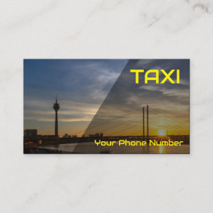 Carte De Visite Taxi jaune jour et nuit chauffeur de taxi