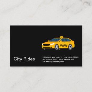Carte De Visite Taxi jaune   Services de transport