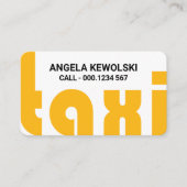 Carte De Visite Taxi Jaune Signalisation Conduite (Devant)