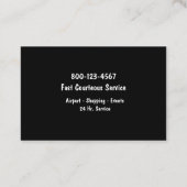 Carte De Visite Taxi léger moderne (Dos)