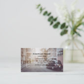 Carte De Visite Taxi London Black Car (Debout devant)