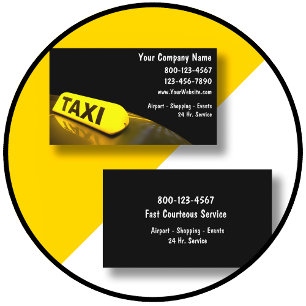 Carte De Visite Taxi Lumineux Moderne