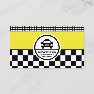 Carte De Visite Taxi noir - Logo cerclé, Tarifs