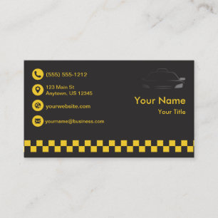 Carte De Visite Taxi noir Premium