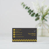 Carte De Visite Taxi noir Premium (Debout devant)