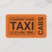 Carte De Visite Taxi orange (Devant)
