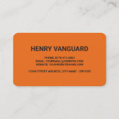 Carte De Visite Taxi orange (Dos)