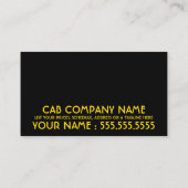 carte de visite TAXI rétro (Dos)