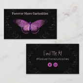 Carte De Visite Taxidermiste de papillon (Devant / Derrière)