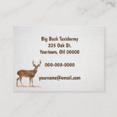 Carte De Visite taxidermiste gros chasseur de dollars avec arme (Dos)