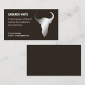 Carte De Visite Taxidermiste noir (Devant / Derrière)
