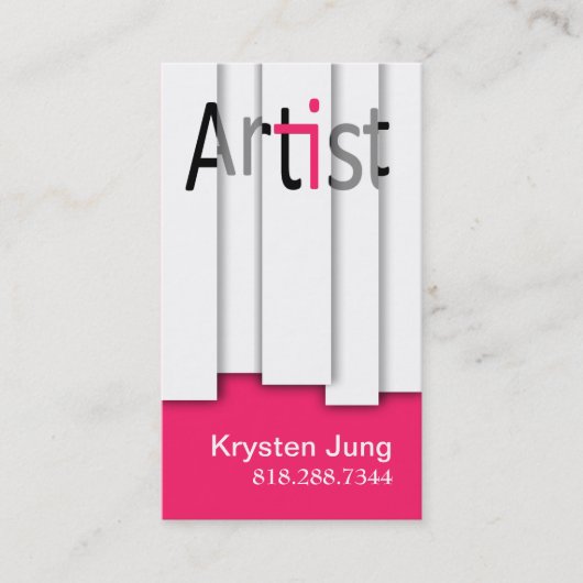 Carte De Visite : : Tba : : Artiste graphique audacieux - panneaux (Devant)