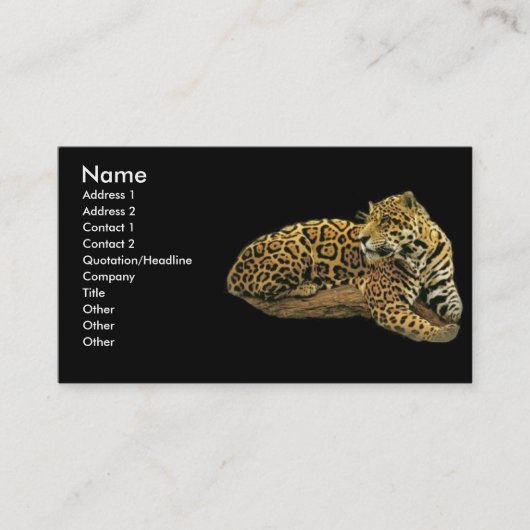 Carte De Visite -TBA - Jaguar (Devant)