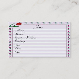 Carte De Visite -TBA - Tulipes