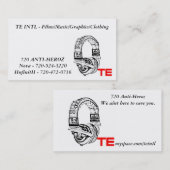 Carte De Visite te, INTERNATIONAL de TE - (Devant / Derrière)