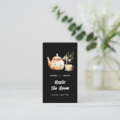Carte De Visite Tea Room QR Code and Website (Debout devant)
