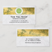 Carte De Visite Tea Shop Plantes de plantes (Devant / Derrière)