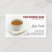 Carte De Visite Tea Time Afternoon Tea Shop (Devant)