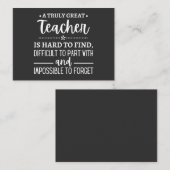Carte De Visite Teacher (Devant / Derrière)