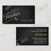 Carte De Visite Teacher chalkboard (Devant / Derrière)