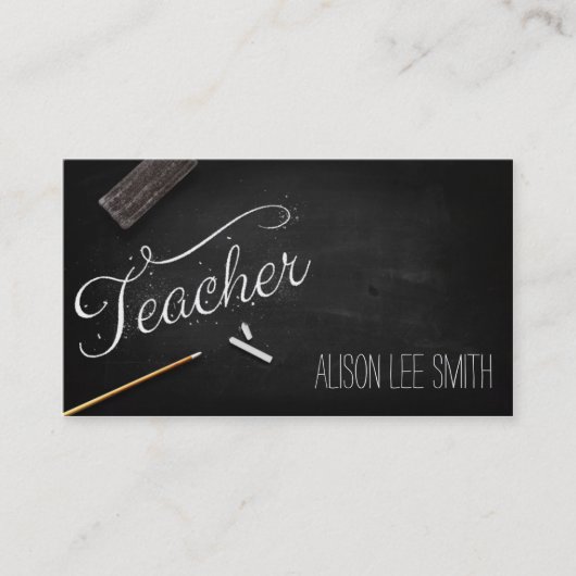 Carte De Visite Teacher chalkboard (Devant)