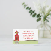 Carte De Visite Teacher Cuite Professionnelle Personnalisée (Debout devant)