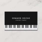 Carte De Visite Teacher de musique Elégant Pianist Keys (Devant)