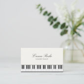 Carte De Visite Teacher de musique Elegant Piano Keys (Debout devant)