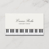 Carte De Visite Teacher de musique Elegant Piano Keys (Devant)