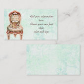 Carte De Visite Teacup rose et chaise victorienne (Devant / Derrière)