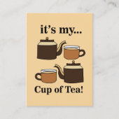 Carte De Visite Teacup Teapot Its My Cup of Tea (Devant)