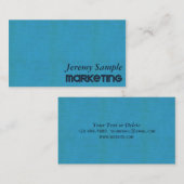 Carte De Visite Teal a gravé (Devant / Derrière)