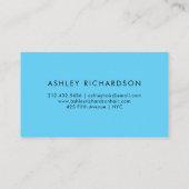 Carte De Visite Teal élégant fascinant, turquoise et or de Faux (Dos)