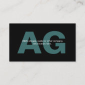 Carte De Visite Teal générique professionnel (Dos)