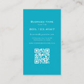 Carte De Visite Teal & Gold Paint Swirl Drip Design • Custom Edit (Dos)