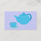 Carte De Visite Teapot bleu classique (Dos)