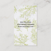 Carte De Visite Teapot coloré | Plantes Juniper (Dos)