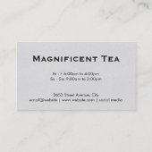 Carte De Visite Teapot (feuille) (Dos)