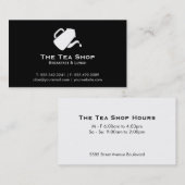 Carte De Visite Teapot Pour II (Devant / Derrière)