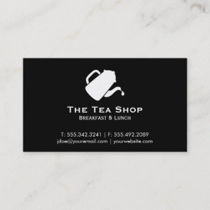 Carte De Visite Teapot Pour II