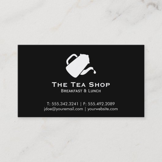 Carte De Visite Teapot Pour II (Devant)