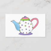 Carte De Visite Teapot Tea Party Pot Teacup Teacup Temps (Devant)