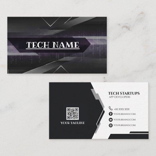 Carte de visite Tech (Devant / Derrière)