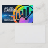 Carte De Visite Tech Finance | IA | Graphique à barres (Devant / Derrière)