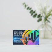 Carte De Visite Tech Finance | IA | Graphique à barres (Debout devant)