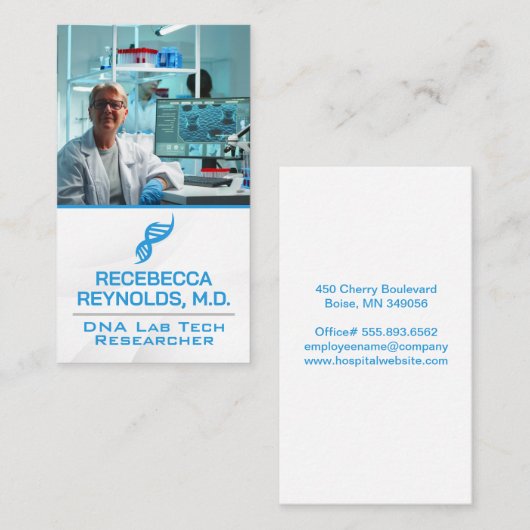 Carte De Visite Tech Lab | Logo ADN (Devant / Derrière)