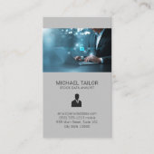 Carte De Visite Tech Networking Data Analyst Travailler sur l'ordi (Devant)