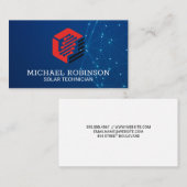 Carte De Visite Tech Nodes Logo | Networking Background (Devant / Derrière)